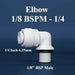 Elbow 1l8 BSPM - 1l4